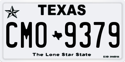 TX license plate CMO9379