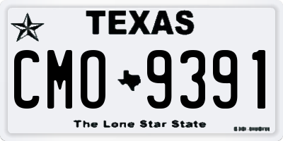 TX license plate CMO9391
