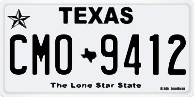 TX license plate CMO9412