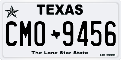 TX license plate CMO9456