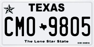 TX license plate CMO9805