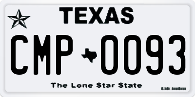 TX license plate CMP0093