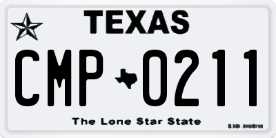 TX license plate CMP0211