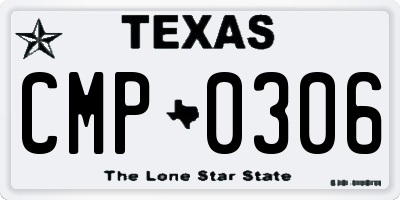 TX license plate CMP0306