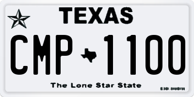 TX license plate CMP1100
