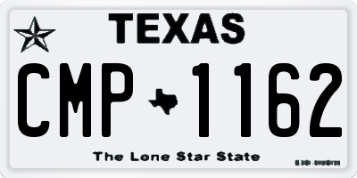 TX license plate CMP1162