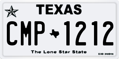 TX license plate CMP1212