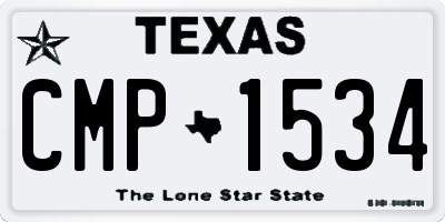 TX license plate CMP1534