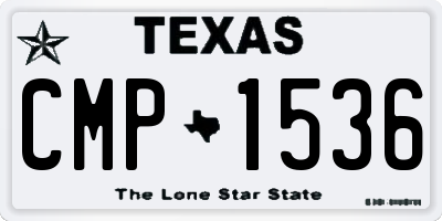 TX license plate CMP1536