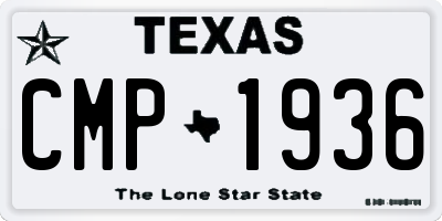 TX license plate CMP1936