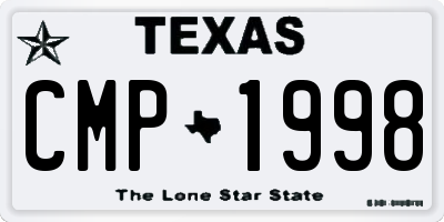 TX license plate CMP1998