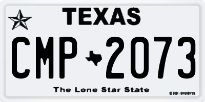 TX license plate CMP2073