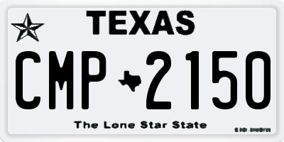 TX license plate CMP2150