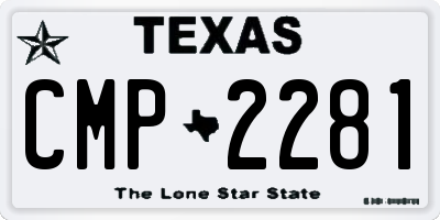 TX license plate CMP2281