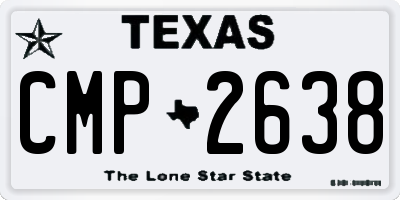 TX license plate CMP2638