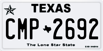 TX license plate CMP2692