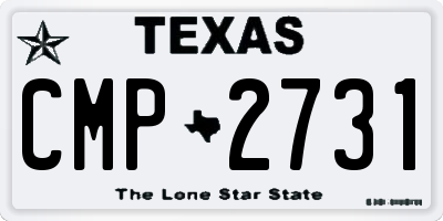 TX license plate CMP2731