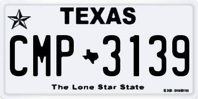 TX license plate CMP3139