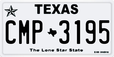 TX license plate CMP3195