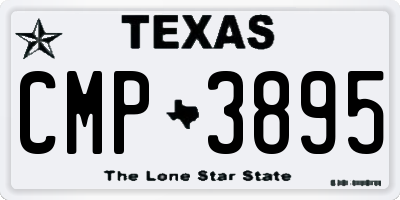 TX license plate CMP3895
