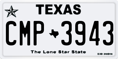 TX license plate CMP3943