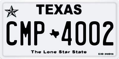 TX license plate CMP4002