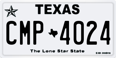 TX license plate CMP4024