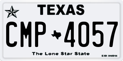 TX license plate CMP4057
