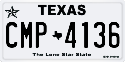 TX license plate CMP4136