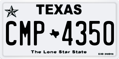 TX license plate CMP4350