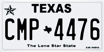 TX license plate CMP4476