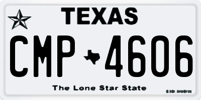 TX license plate CMP4606