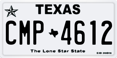 TX license plate CMP4612