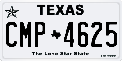 TX license plate CMP4625