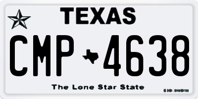 TX license plate CMP4638
