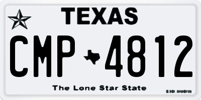 TX license plate CMP4812