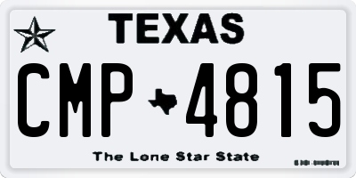 TX license plate CMP4815