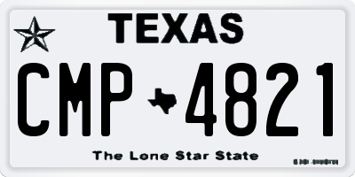 TX license plate CMP4821