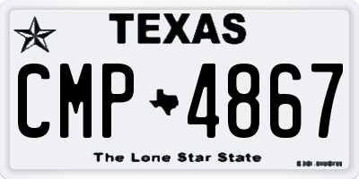 TX license plate CMP4867