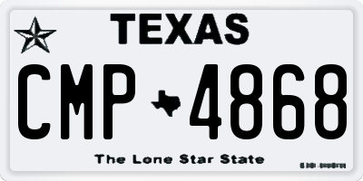 TX license plate CMP4868