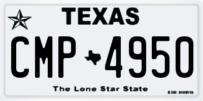 TX license plate CMP4950