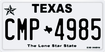 TX license plate CMP4985