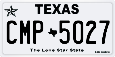 TX license plate CMP5027