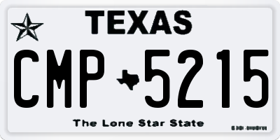 TX license plate CMP5215