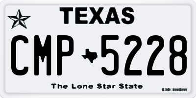 TX license plate CMP5228