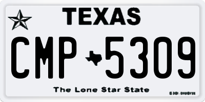 TX license plate CMP5309