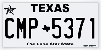 TX license plate CMP5371