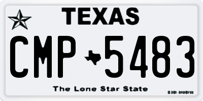 TX license plate CMP5483