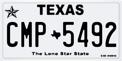 TX license plate CMP5492