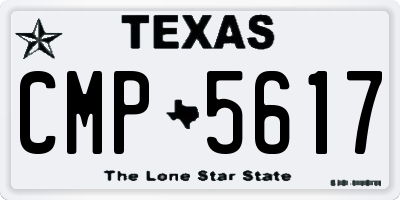 TX license plate CMP5617